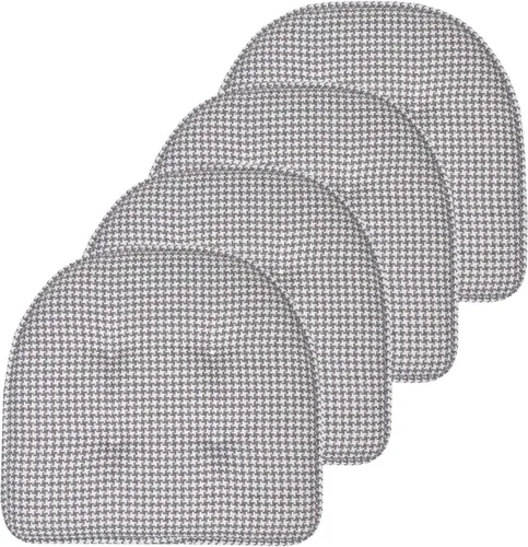 Vista 60 de Sweet Home Collection - Cojín de espuma viscoelástica para silla con capitoné, antideslizante, en forma de U, de 17 x 16 pulgadas, a cuadros Cuadros