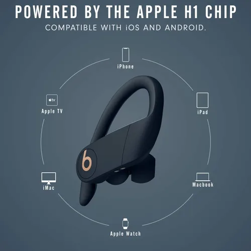 Vista 4 de Beats _by_dre Beats PowerBeats Pro - Auriculares Bluetooth intrauditivos clase 1 con paño de limpieza adicional, color azul marino