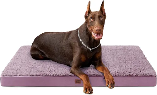 Vista 65 de EHEYCIGA Camas ortopédicas para perros grandes con funda extraíble lavable para jaula, camello, 35 x 23 pulgadas