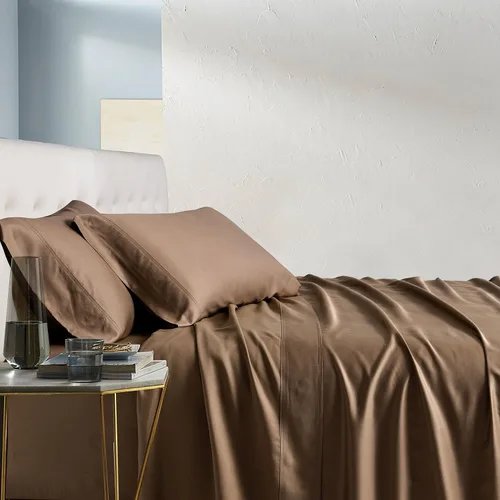 Vista 20 de Royal Hotel Bedding 100% viscosa natural hecha de sábanas de bambú, sábanas refrescantes suaves, sábanas de hotel transpirables y fundas