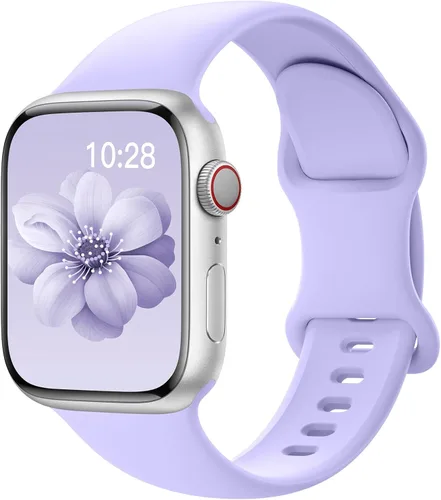 Vista 28 de SuperNaNa - Correa de silicona deportiva compatible con bandas de Apple Watch de 40mm 38mm 41mm 44mm 45mm 42mm 49mm, unisex, correa de muñeca