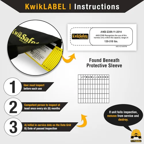 Vista 4 de KwikSafety - Charlotte, NC - MONSOON Safety Harness [4 HEAVY DUTY D-RINGS] ANSI OSHA Safety Harness Fall Protection Kit