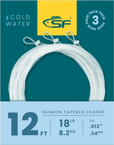 Vista 49 de SF Líder Cónico Pre-Atado con Lazo para Pesca con Mosca de Nailon Transparente para Trucha de Agua Dulce y Salada Bonefish Permit Lubina Salmón