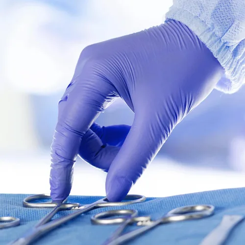 Vista 6 de Medicom AssureTouch - Guantes de nitrilo puro para examen médico, pequeños, 3 mil, 200 unidades, guantes desechables sin látex, sin polvo