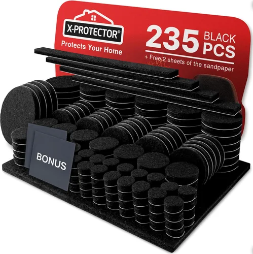 Vista 12 de Almohadillas de Fieltro para Muebles X-PROTECTOR - 48 Protectores de Suelo Premium de Fieltro para Patas de Sillas para Suelos de Madera, la Mejor