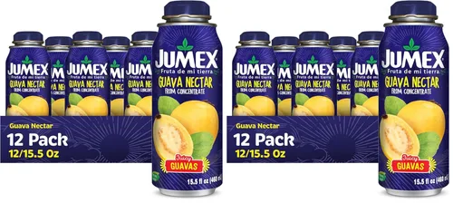 Vista 8 de Jumex Botella de néctar de guayaba lata, hecha con puré de fruta fresca, concentrado de jugo de guayaba para mezcla de batidos de frutas tropicales