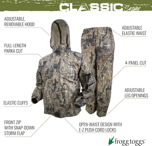 Vista 2 de Frogg Toggs - Traje para la lluvia clásico, impermeable y transpirable para hombre, para todo