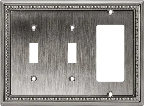 Vista 111 de Henne Bery Sunken Pearls Placa de Pared Decorativa de Servicio Pesado Placa de Interruptor Cubierta de Tomacorriente