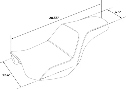 Vista 2 de C.C. RIDER Asiento para Conductor y Pasajero Asiento de Elevación Compatible con Harley Dyna Street Bob FXDB Low Rider FXDL/FXDLS Super Glide Custom