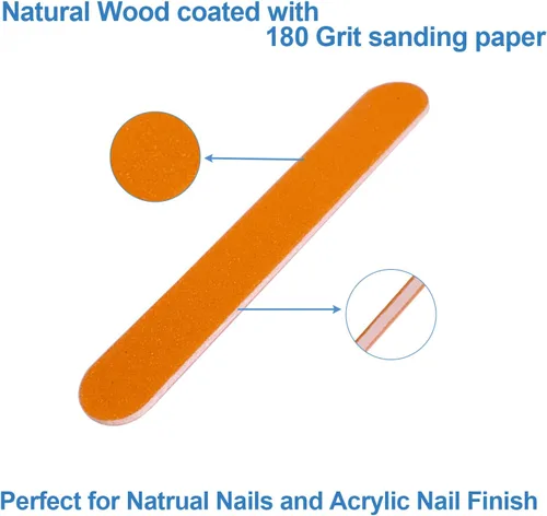 Vista 6 de Mini limas de uñas a granel (100 unidades), lima de uñas de doble cara para uñas naturales, juego de herramientas de manicura, lima de uñas