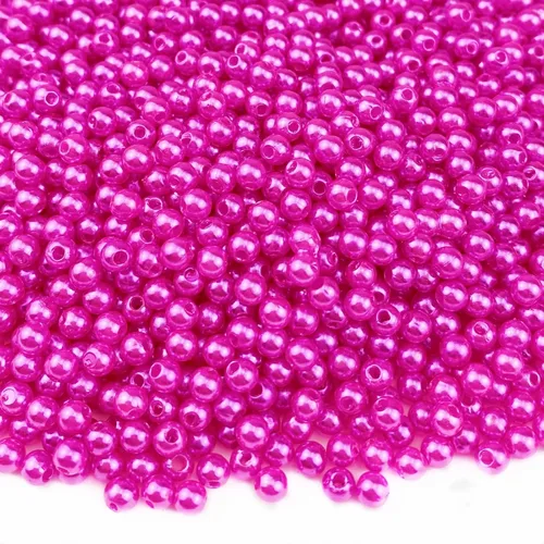 Vista 19 de 2000 cuentas de perlas redondas sueltas de 0.157 pulgadas con agujero para manualidades, pulseras, collares, suministros de fabricación de joyas