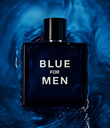 Vista 4 de Blue For Men, juego de 02 piezas, 3.4 fl oz/3.4 fl oz y tamaño de viaje de 1.2 fl oz/ 1.17 onzas líquidas, intensidad moderada, Eau de Toilette