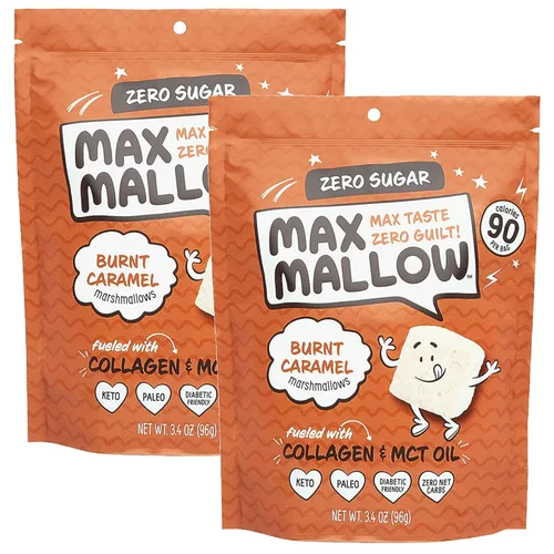 Vista 6 de Malvaviscos Sin Azúcar Max Mallow - Aptos para Keto, Perfectos para S'mores, Chocolate Caliente y Repostería con Snacks Sin Azúcar, S'mores Aceite