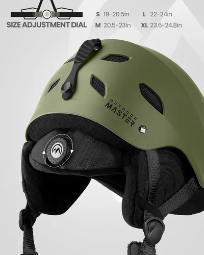 Vista 111 de OutdoorMaster Kelvin - Casco de esquí y snowboard para hombres, mujeres y jóvenes