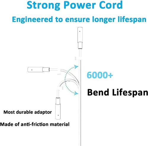 Vista 5 de Cargador Mac Book Pro, adaptador de corriente alterna de repuesto de 85 W, compatible con adaptador para Mac Book Pro de 15 pulgadas y 17 pulgadas