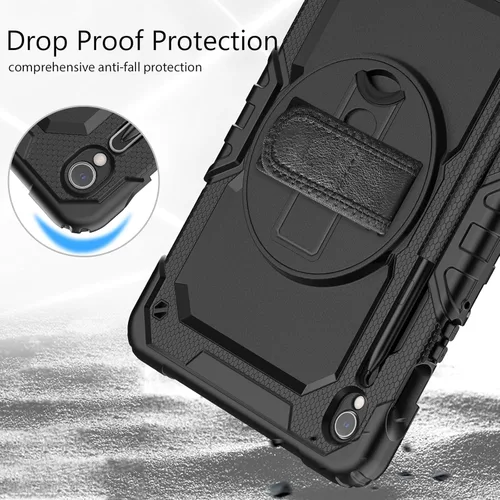 Vista 6 de Gylint Funda para Samsung Galaxy Tab S10 Lite / S10 FE / S9 FE 5G 10.9 pulgadas, con protector de pantalla, correa de mano, correa para el hombro