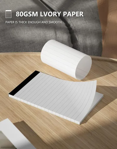 Vista 5 de Paquete de 6 blocs de notas pequeños de 3 x 5 pulgadas, blocs de notas forrados con 30 hojas de papel de bloc de notas en cada bloc, mini repuestos