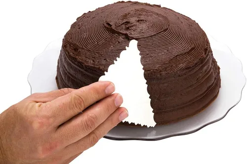 Vista 5 de Restaurantware Pastry Tek - Rascador de pasteles de 4.8 x 2.5 pulgadas, 1 2 patrones para tartas más suave, bordes finos de dientes, bordes rectos