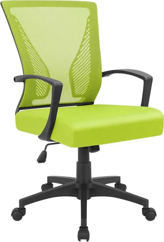 Vista 11 de Furmax Silla de oficina ergonómica de escritorio para computadora, silla de malla, respaldo medio, soporte lumbar giratorio con reposabrazos