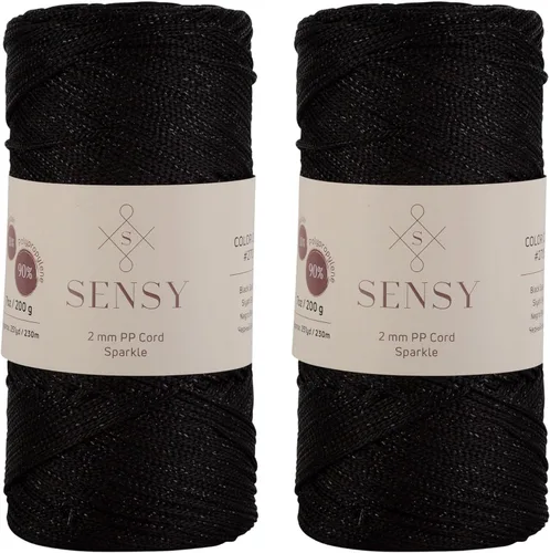 Vista 54 de Sensy Premium 2mm 229.5 metros de cuerda de poliéster 100% cordón de polipropileno Cordón de macramé 2mm Cordón para bolso de crochet Hilo