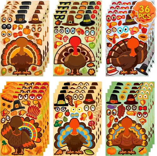 Vista 7 de LINAYE 36 hojas de calcomanías de Halloween para manualidades para niños pequeños, haz tus propias calcomanías, rellenos de bolsas de golosinas