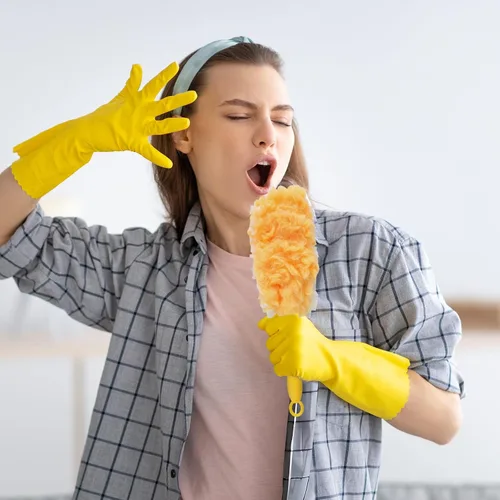 Vista 6 de Recambios de plumero a granel compatibles con Swiffer Dusters Swiffer Juego de limpiador de polvo de microfibra, 30 repuestos de plumero y 1 mango