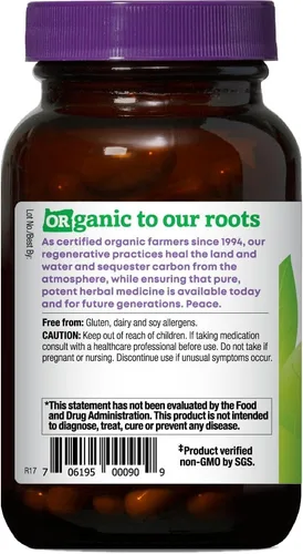 Vista 3 de Oregon's Wild Harvest, Ashwagandha orgánica certificada, suplemento de hierbas para reducir el estrés, 1200 MGS, 90