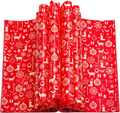 Vista 17 de 100 piezas de papel encerado navideño, hojas de papel encerado para envoltorios de sándwich de papel de delicatessen, envoltorios de caramelos