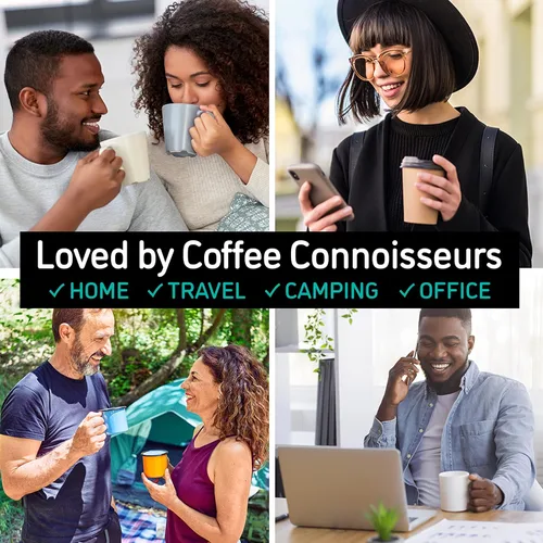 Vista 10 de Coffee Gator - Cafetera de prensa francesa de acero inoxidable 304 de 34 oz, tetera para té y café de doble pared aislada con sistema de filtración