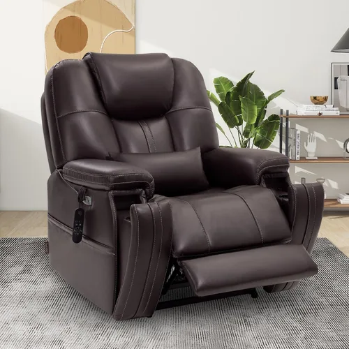 Vista 6 de Sillón reclinable con elevador eléctrico de triple motor EONIX para personas mayores con reposacabezas ajustable, silla de elevación eléctrica