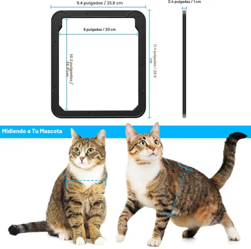Vista 5 de Ownpets Puerta mosquitera para mascotas, puerta interior de 8 x 10 x 0.4 pulgadas, pantalla magnética con cerradura automática para puerta negra
