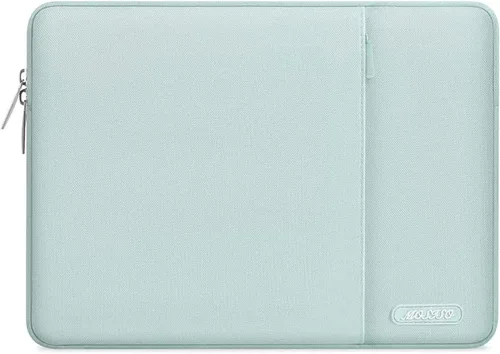 Vista 52 de MOSISO Funda vertical de poliéster con bolsillo para laptop de 13 pulgadas, para computadora MacBook Air M4, M3, M2 y M1 de 2025 a 2018 y Pro M2
