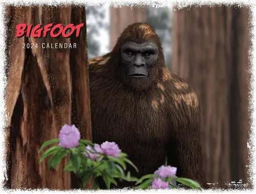 Calendario Bigfoot 2024 – Calendario de pared de 12 meses – 11 x 19 pulgadas abierto – Ideal para la oficina o cabina – Regalo divertido para los