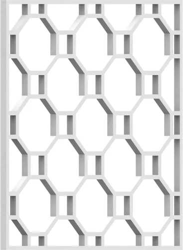 Vista 11 de Pontiac Decorative Fretwork Wood Wall Panels, Extra Small, 7 3/8" W x 7 3/8" H x 1/4" T, Alder