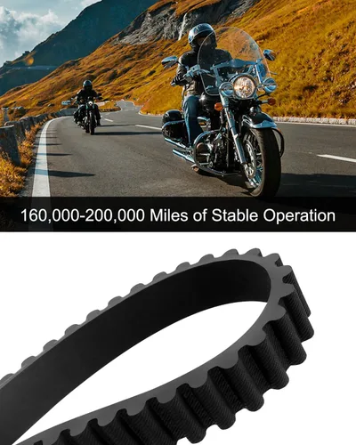 Vista 3 de Correa de transmisión trasera 128T de 1 1/8 pulgadas para Harley Davidson Sportster 883 y 1200 1991-2003, sustituye a 40022-91 58-420 1204-0042