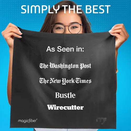 Vista 5 de MagicFiber Paño de limpieza de microfibra extra grande – Paño de primera calidad para pantallas de TV, ventanas, espejos, lentes, realidad virtual