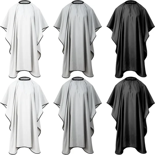 Vista 11 de Capa profesional impermeable para peluquería y peluquería, tamaño ajustable, 6 unidades, 47 x 59 pulgadas