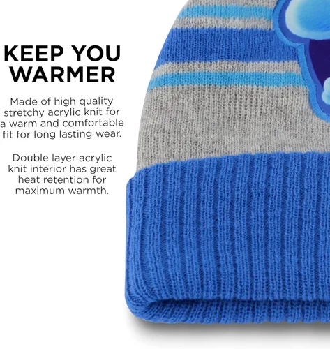 Vista 3 de Nickelodeon boys Winter Hat and Mitten Set, Blue's Clues Toddler Beanie for Kids Ages 2-4