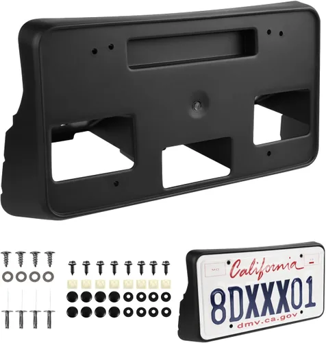 Vista 16 de Marco de matrícula compatible con Ford Mustang 2018-2023, marco de matrícula frontal negro, accesorios de repuesto para automóvil JR3Z17A385AA