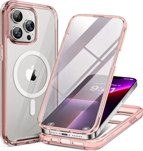 Vista 164 de Miracase Glass Series - Funda para iPhone 11 de 6.1 pulgadas, funda resistente de cuerpo completo mejorado con protector de pantalla de vidrio Negro