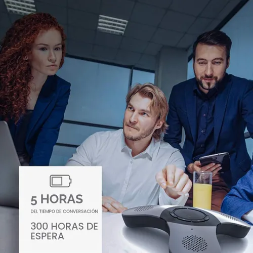 Vista 7 de Skywin Altavoz de conferencia Bluetooth con micrófono, altavoz inalámbrico portátil para escritorio de oficina, computadora y portátil, micrófono