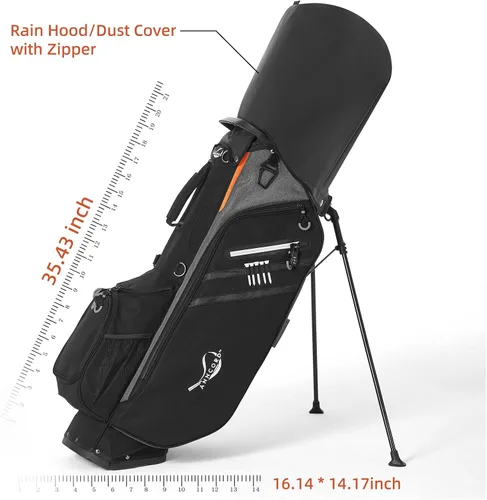 Vista 3 de ANNCORD Bolsa de Golf con Soporte de 14 Divisores Superiores de Longitud Completa con Soporte, 7 Bolsillos, Bolsa de Golf Ligera para Hombres