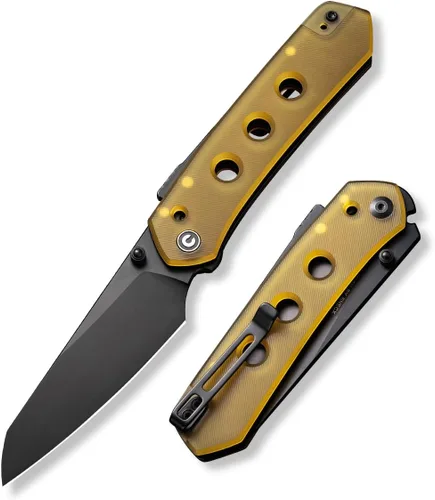 Vista 7 de CIVIVI Vision FG - Cuchillo de bolsillo para EDC, Superlock plegable con mango de 3.54 pulgadas Inversa Tanto Nitro-V Blade G-10, regalo ideal