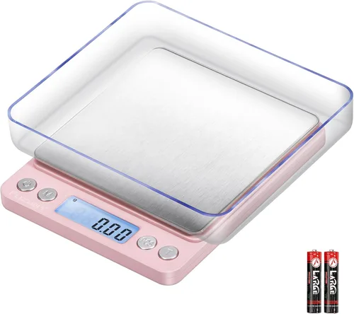 Vista 14 de Fuzion Báscula Digital de Gramos con Precisión de 0.01 Gramo, Báscula Pequeña de Joyería de 500g, Mini Báscula de Cocina para Hierbas, Polvo, Oro