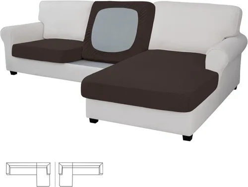 Vista 140 de Easy-Going - Funda de cojín elástica individual para sofá biplaza, sillón, funda de cojín protectora, suave, flexible con parte inferior elástica