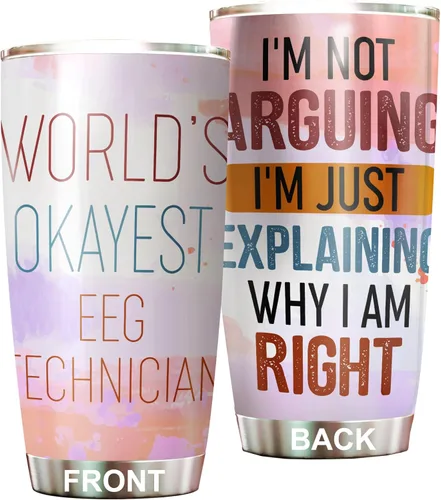 Vista 17 de Vaso técnico EEG de acero inoxidable de 20 onzas, divertidos regalos tecnológicos electroencefalográficos a granel para cumpleaños, Navidad, taza