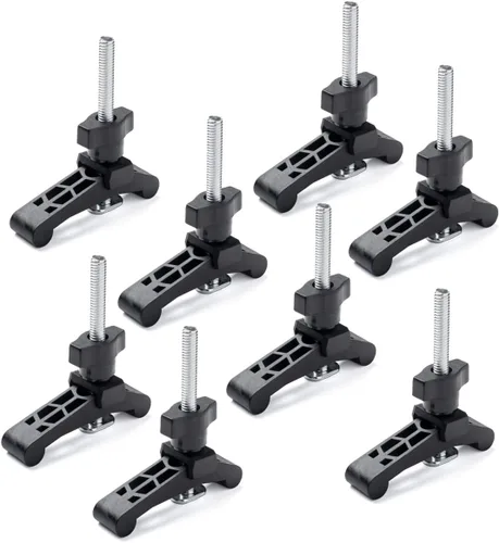 Vista 9 de POWERTEC 71168-P2V Abrazadera de retención T-Track, 5-1/2" L x 1-1/8" W, paquete de 4, abrazaderas de riel en T para carpintería