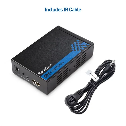 Vista 5 de Cable Matters Caja receptora para extensor HDMI de montaje en pared con TCP/IP, hasta 300 pies, 1080P, configuración de 1 a muchos