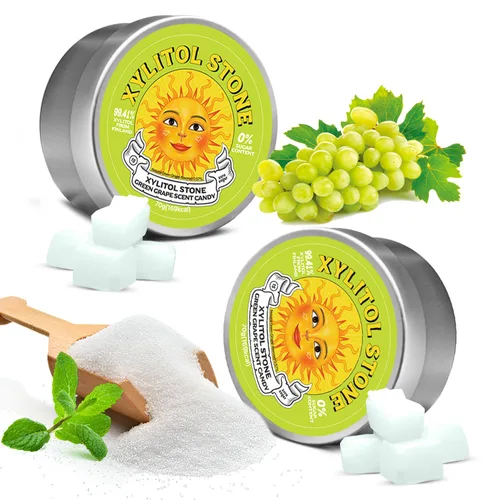 Vista 18 de Xylitol Stone Caramelos sin azúcar - Veganos y compatibles con dieta cetogénica, caramelos duros únicos sin azúcar - Dulces con 100% sabor natural