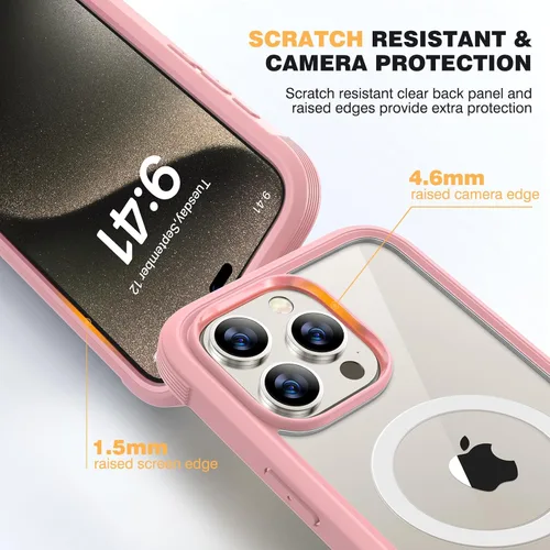 Vista 46 de DIACLARA - Funda transparente compatible con iPhone XR 6.1 pulgadas 2018
